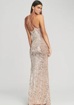 Fashion Marie Sequin Crochet Dress Bridal Party