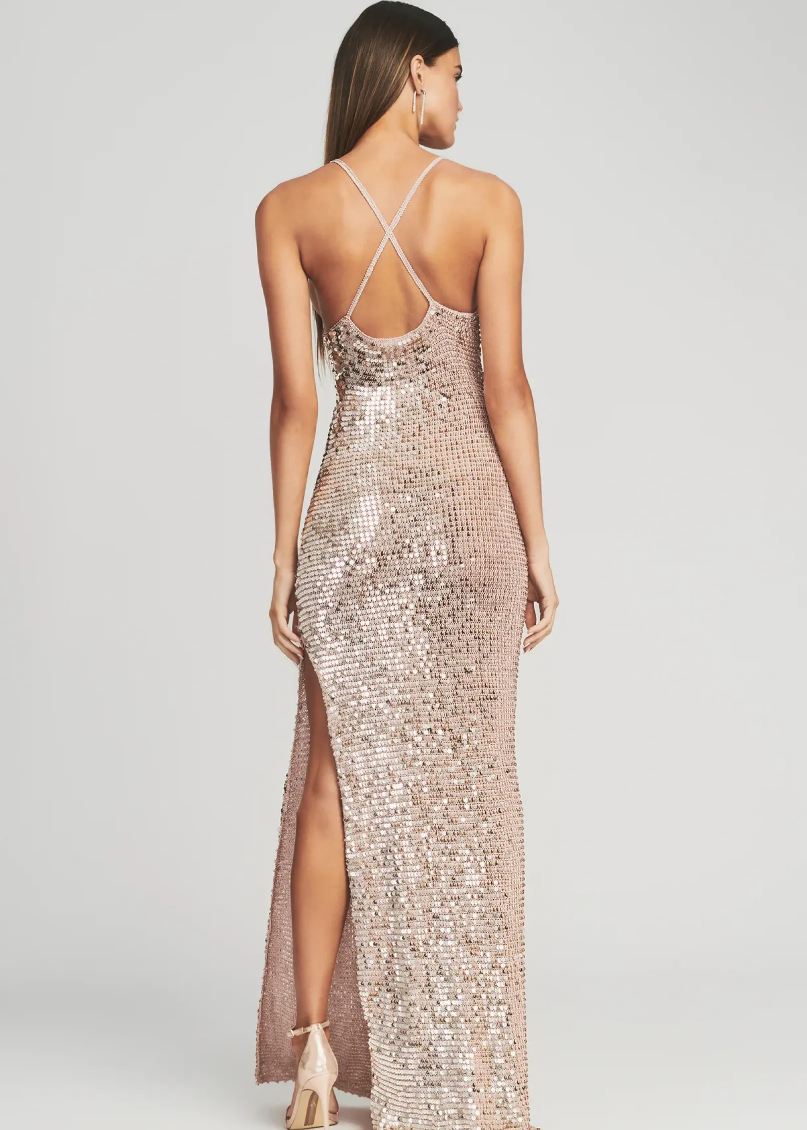 Fashion Marie Sequin Crochet Dress Bridal Party