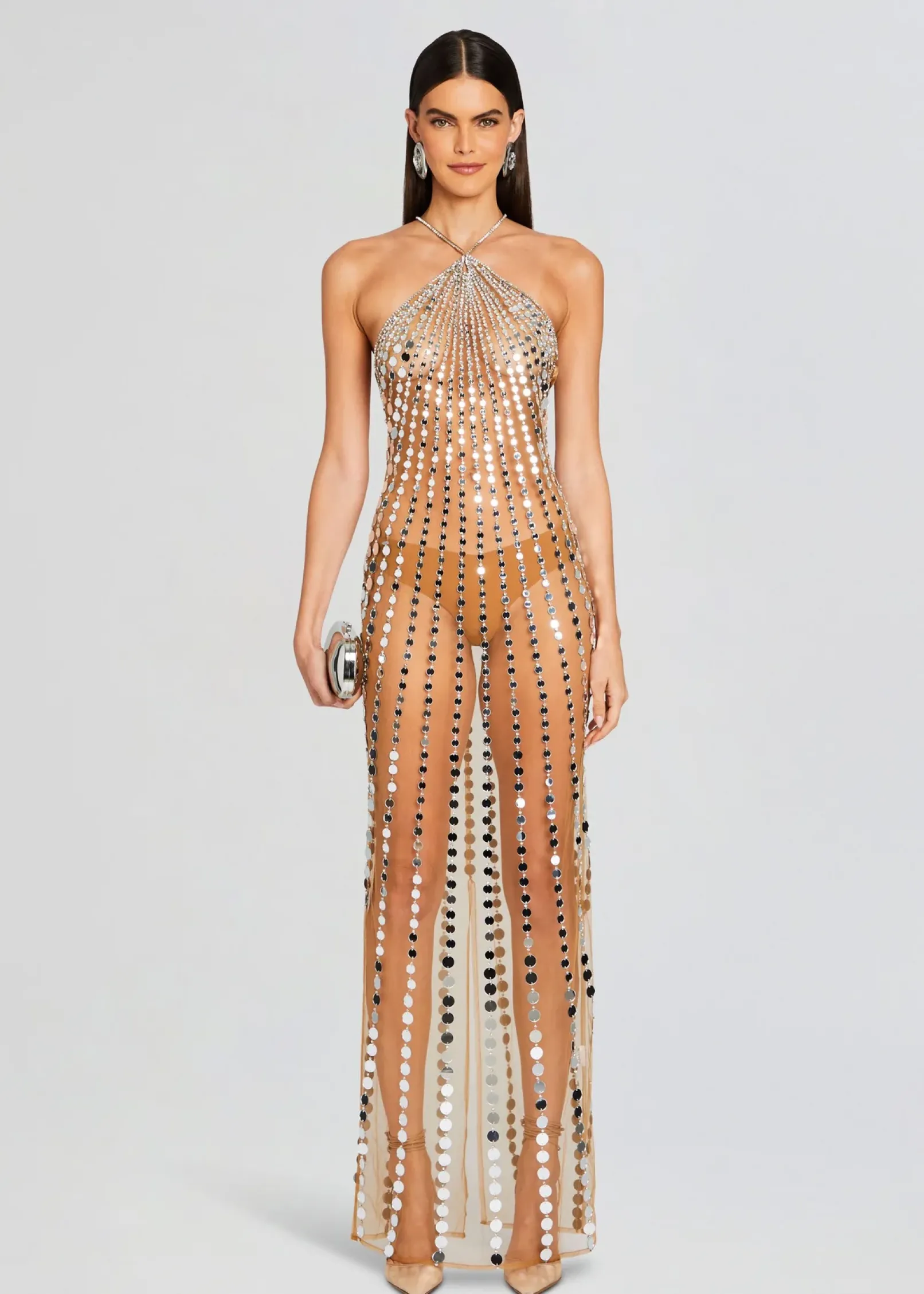 Online Maris Embellished Dress Subtle Shimmer