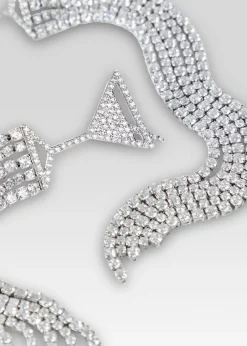 Clearance Martini Drop Crystal Earring Accessories