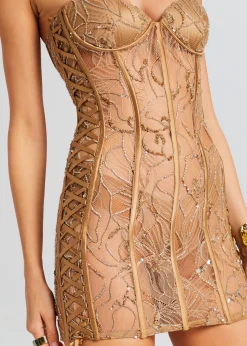 Store Matilda Embellished Lace Dress Guest Of