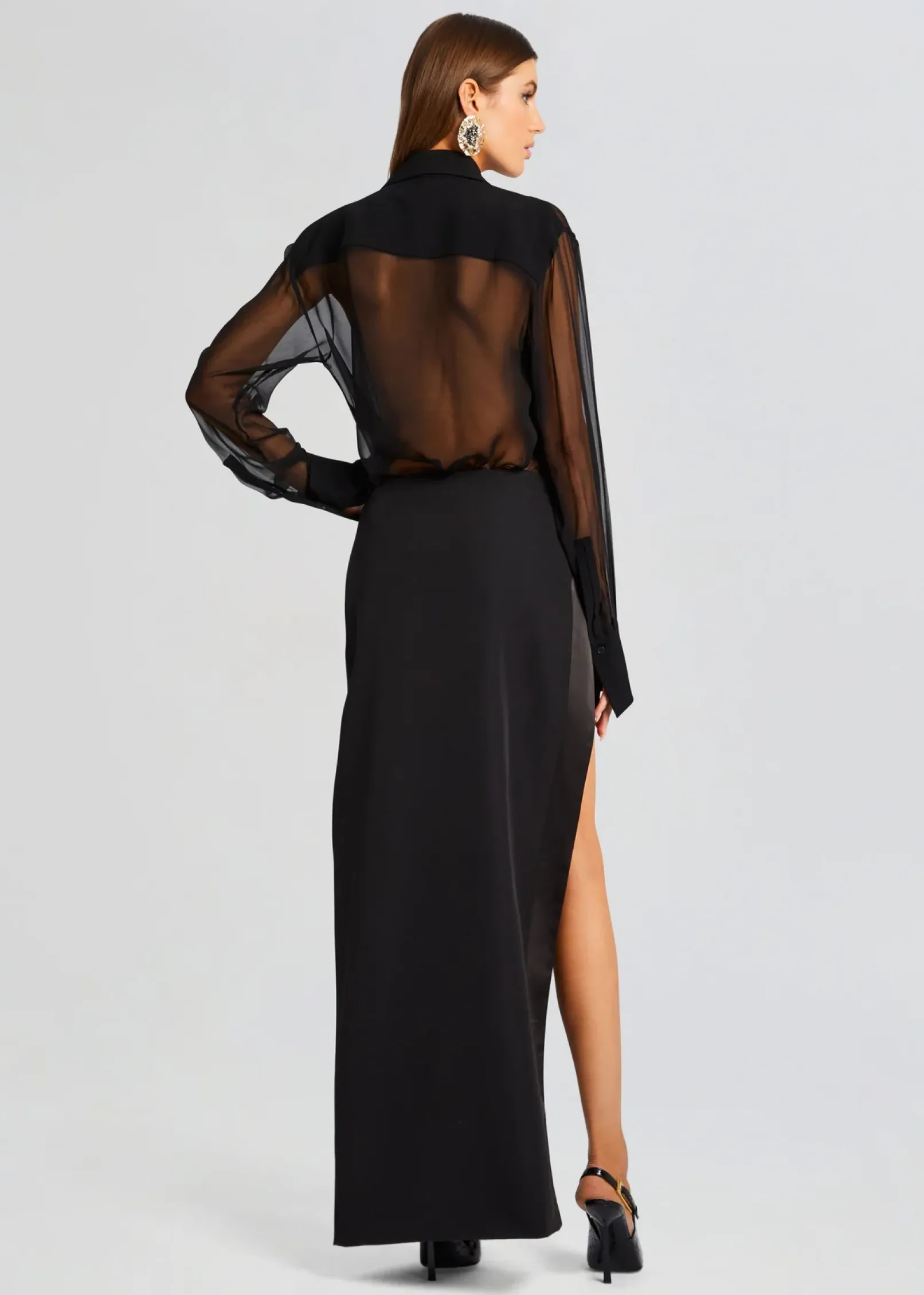 Shop Meghan Panelled Silk Blouse Night Out