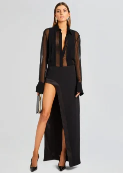Store Meghan Panelled Silk Blouse Business Chic