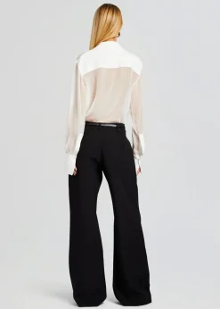 Best Meghan Panelled Silk Blouse Business Chic