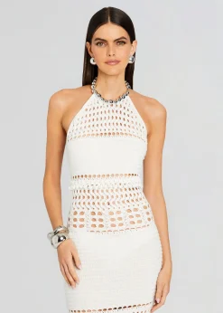 Best Sale Mesa Knit Crochet Dress Tropical Hues