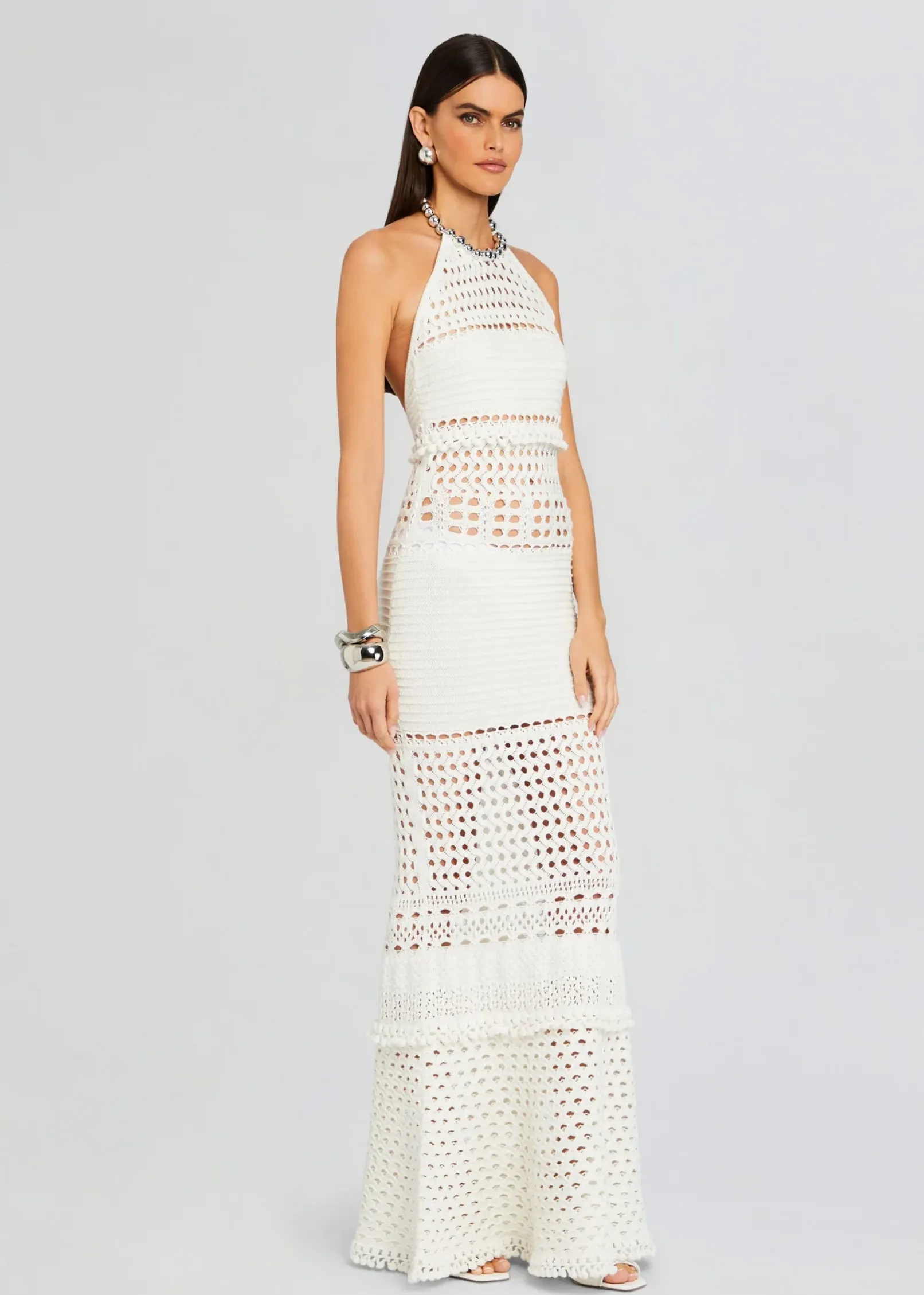 Best Sale Mesa Knit Crochet Dress Tropical Hues