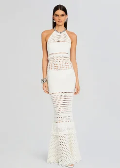 Best Sale Mesa Knit Crochet Dress Tropical Hues