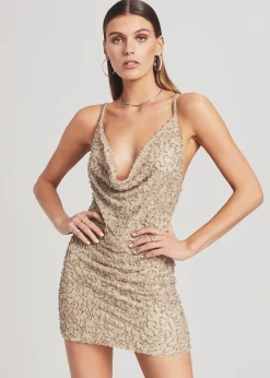 Cheap Mich Pearl Embellished Sequin Dress Honeymoon Looks