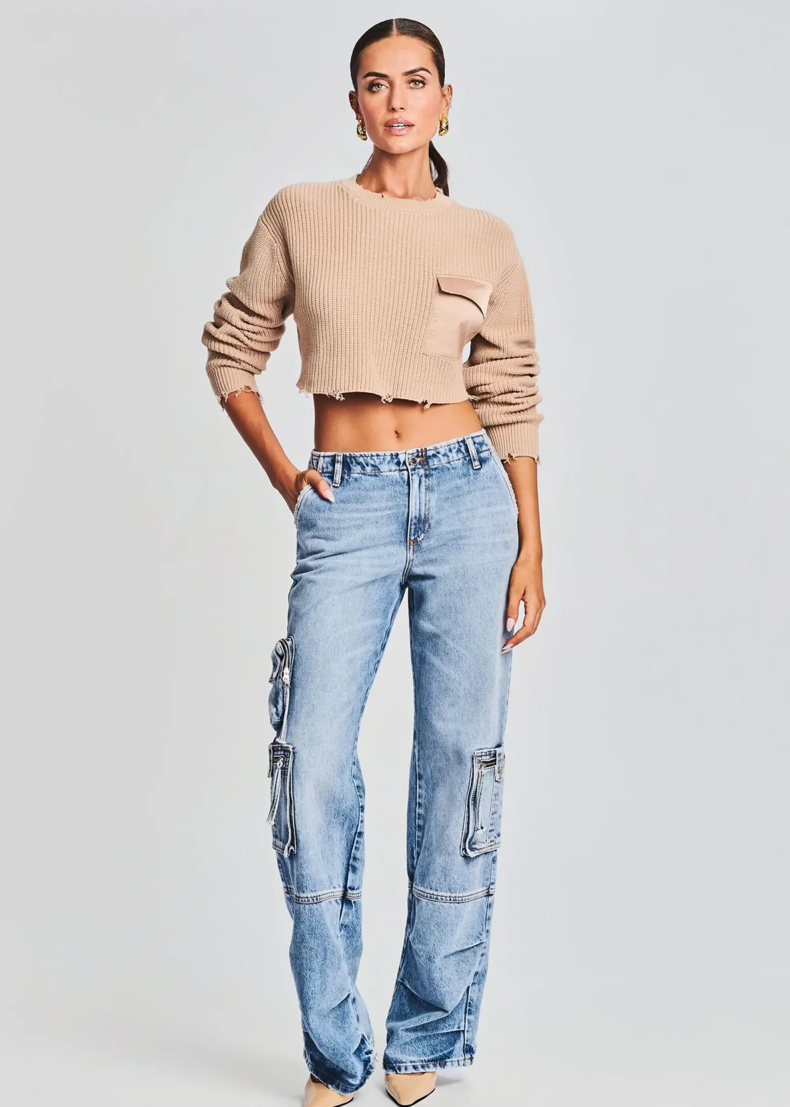 Best Mid Cropped Devin Sweater Men Neutral Moments