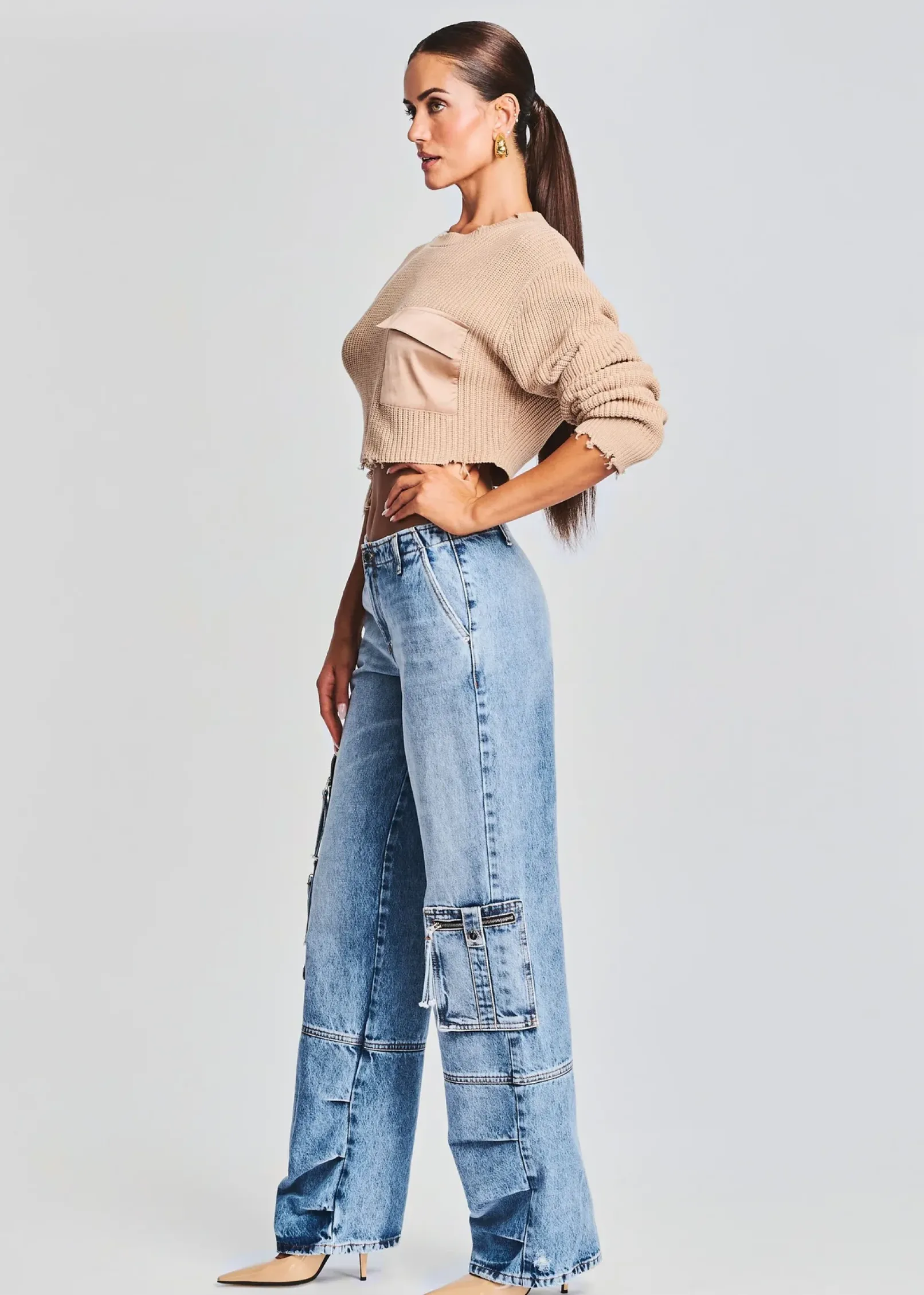 Best Mid Cropped Devin Sweater Men Neutral Moments