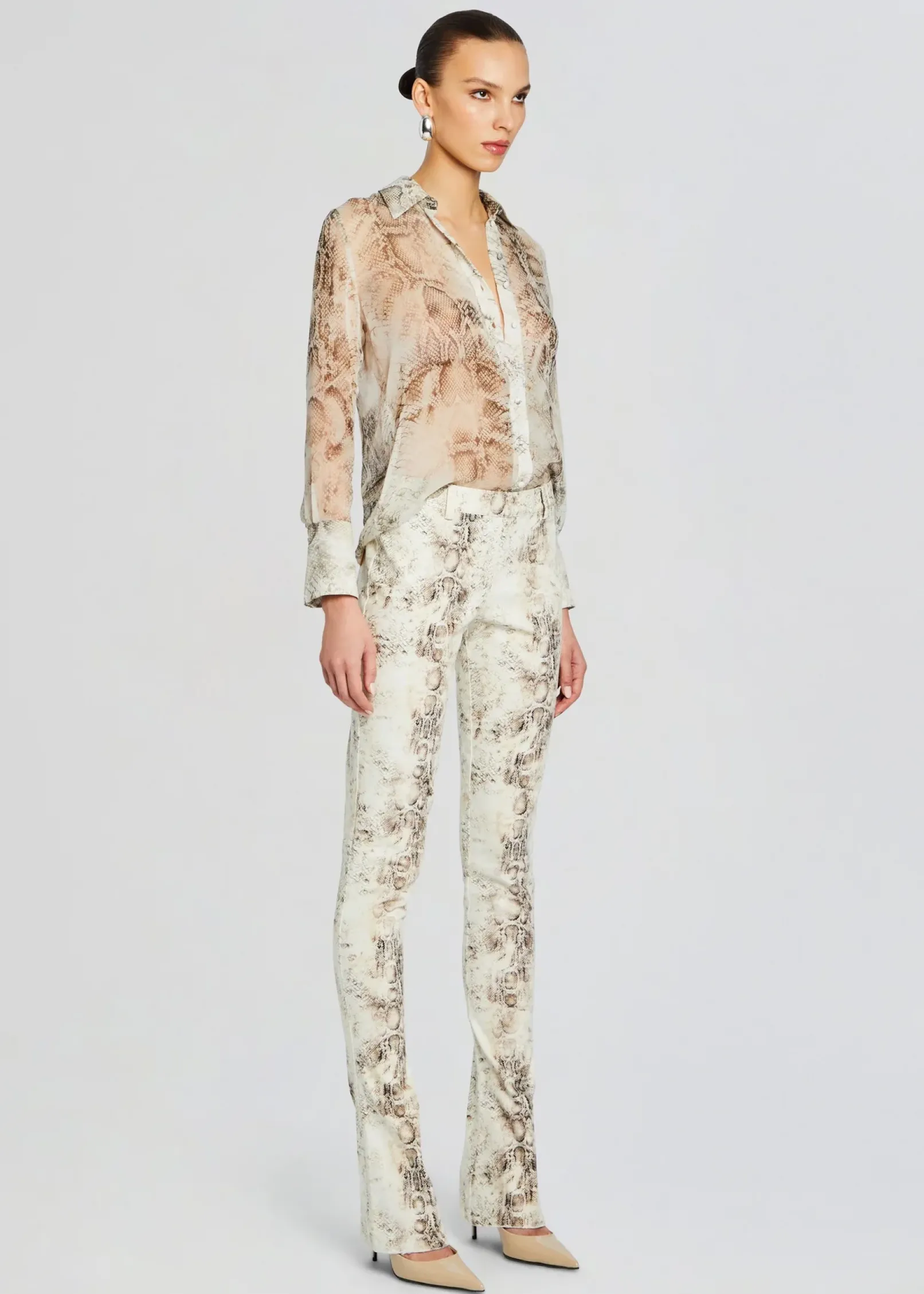Outlet Milena Silk Blouse Business Chic