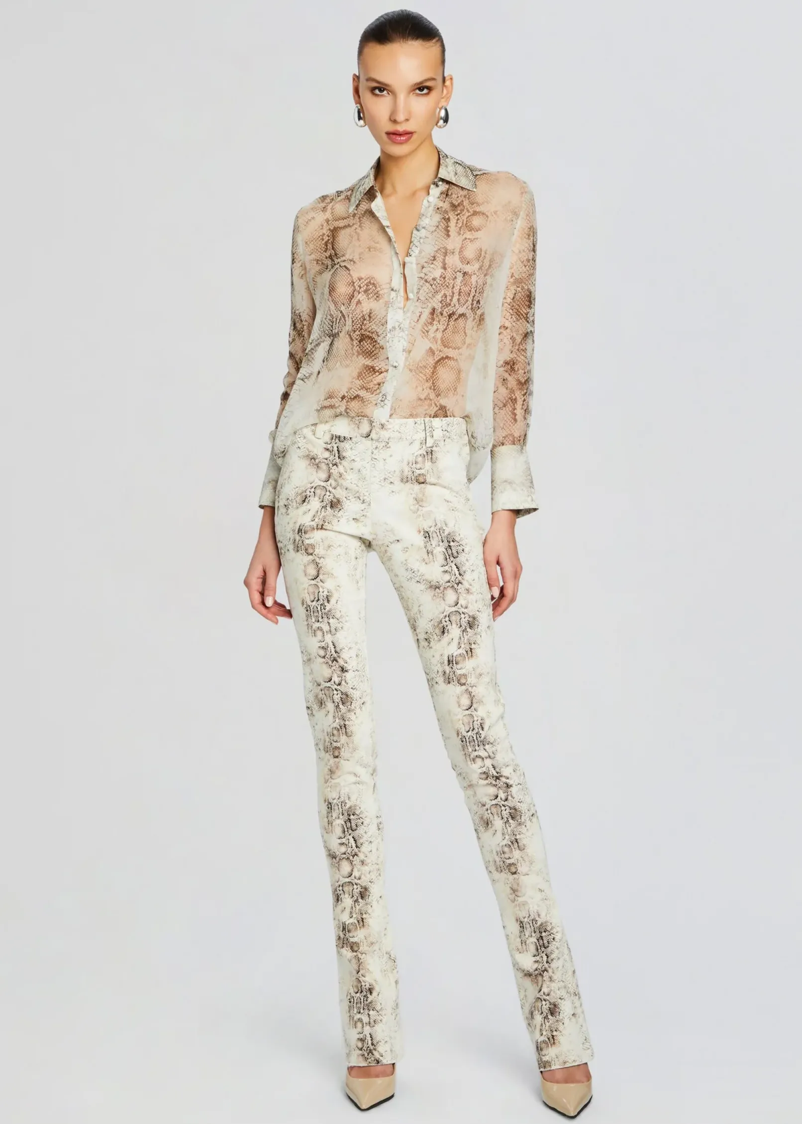 Outlet Milena Silk Blouse Business Chic