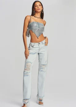 Cheap Milos Embellished Chainmail Top Final Sale
