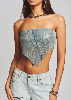 Cheap Milos Embellished Chainmail Top Final Sale