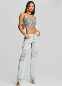 Cheap Milos Embellished Chainmail Top Final Sale