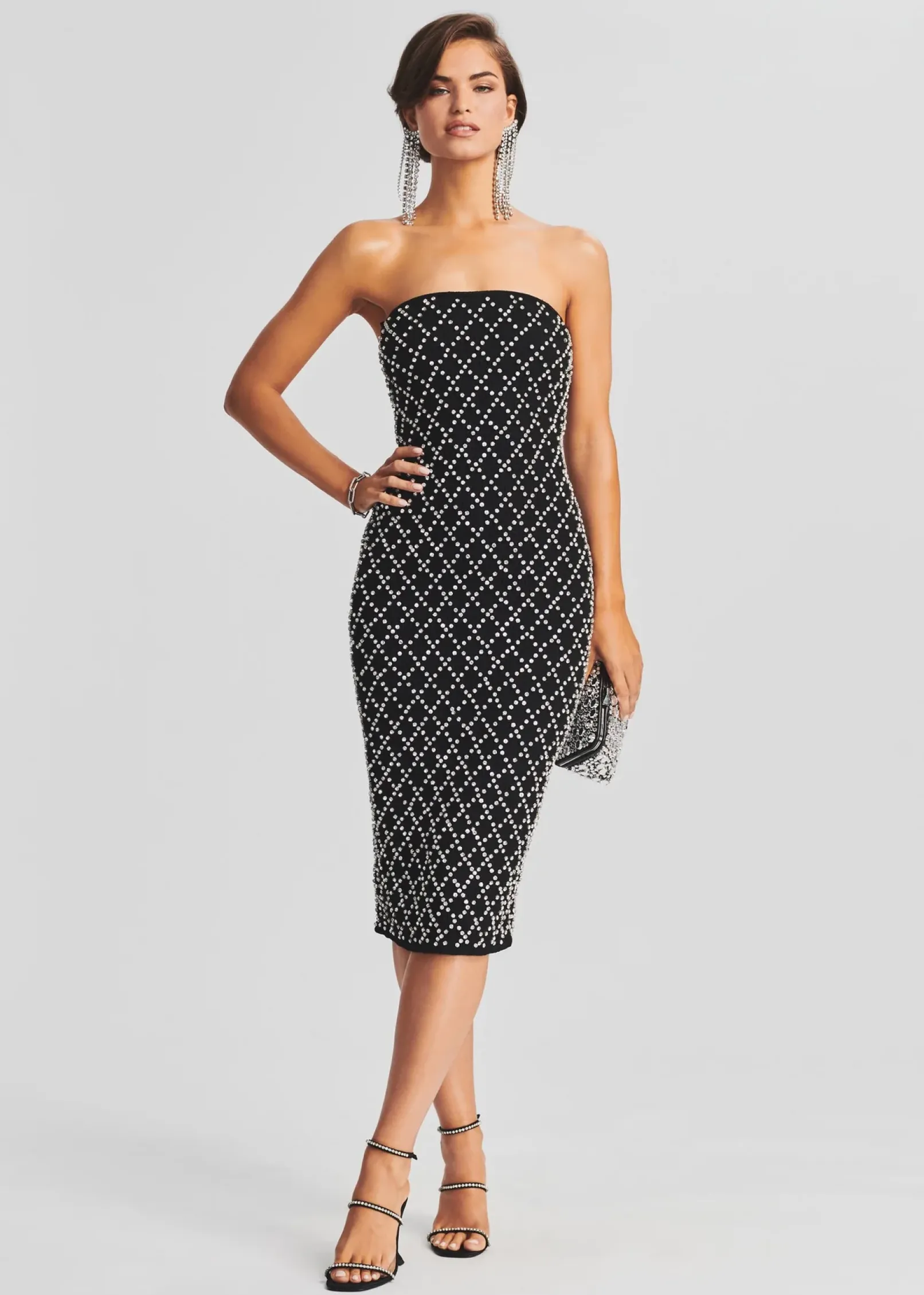 Best Sale Minetta Embellished Chiffon Dress RETROFÊTE
