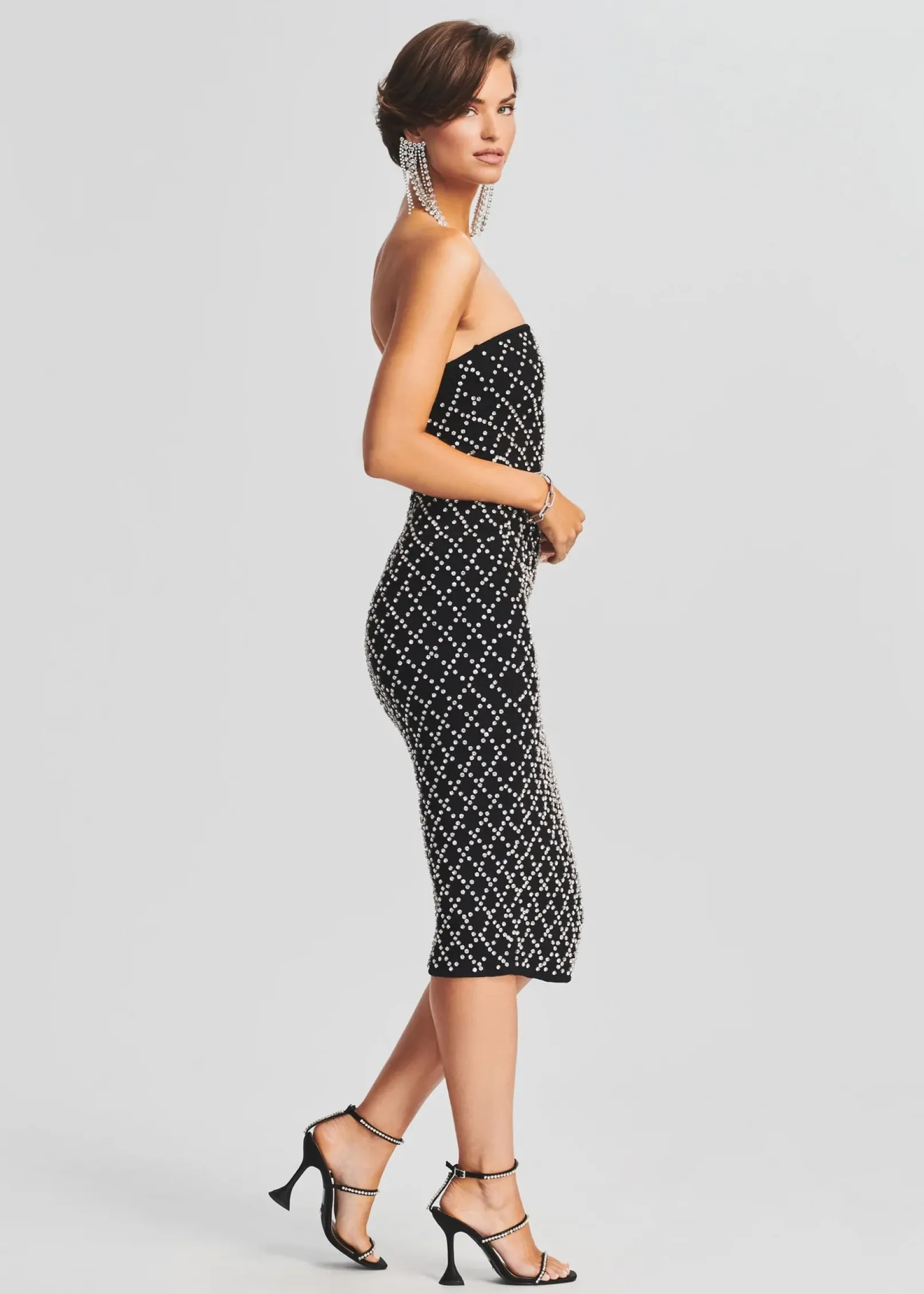 Best Sale Minetta Embellished Chiffon Dress RETROFÊTE