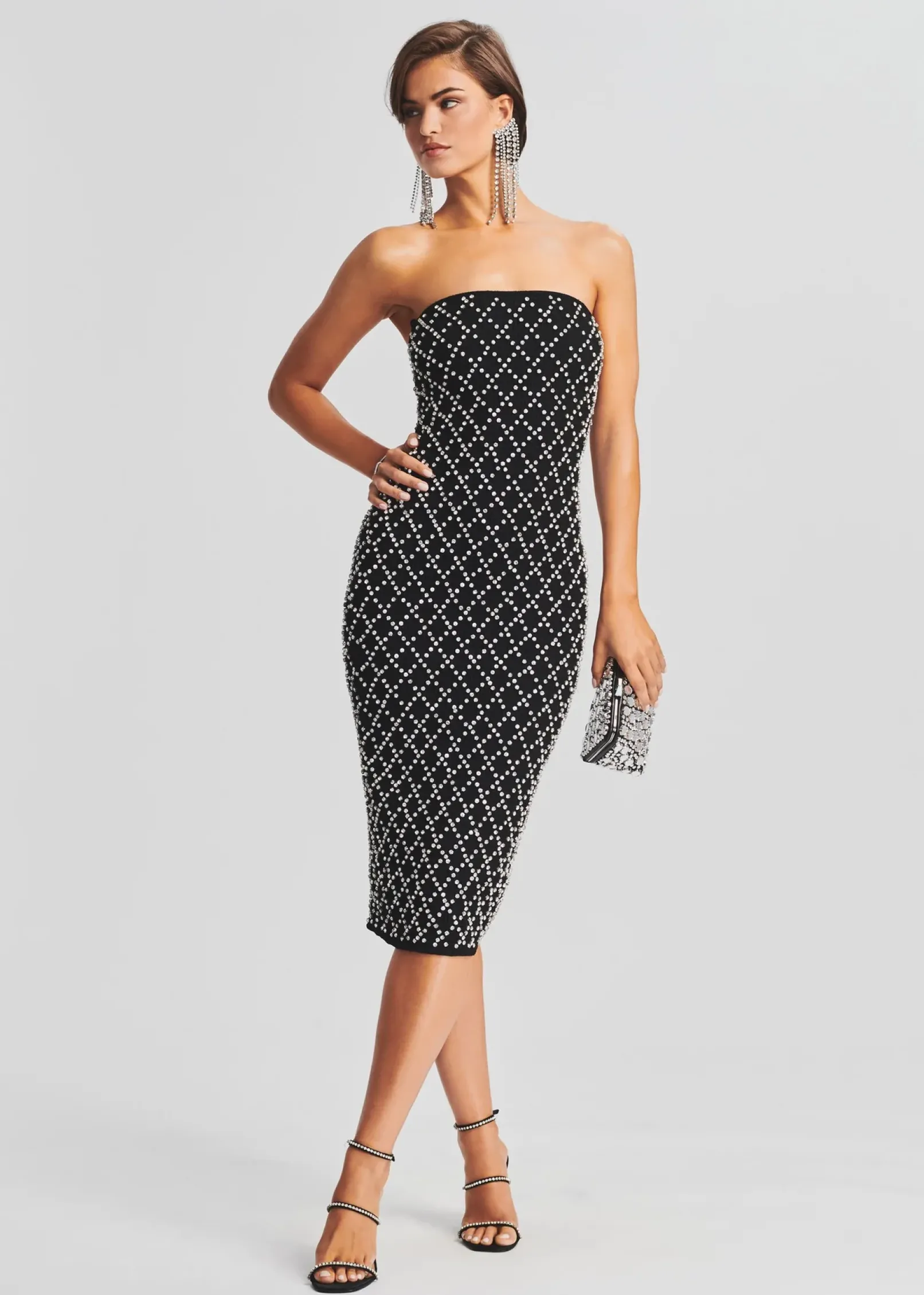 Best Sale Minetta Embellished Chiffon Dress RETROFÊTE
