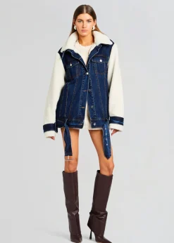 New Mink Teddy Denim Jacket Denim