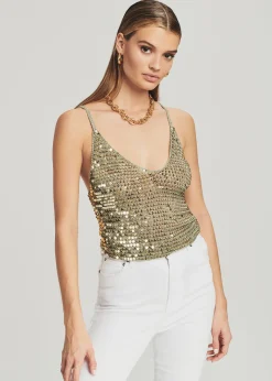 Store Molly Sequin Crochet Top Final Sale