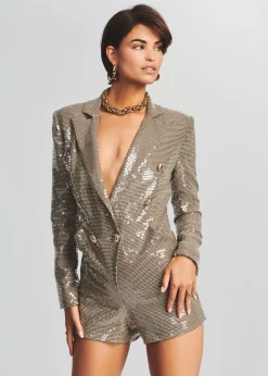 Clearance Montgomery Sequin Romper Jumpsuits
