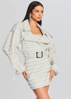 Flash Sale Mora Embellished Leather Jacket RETROFÊTE