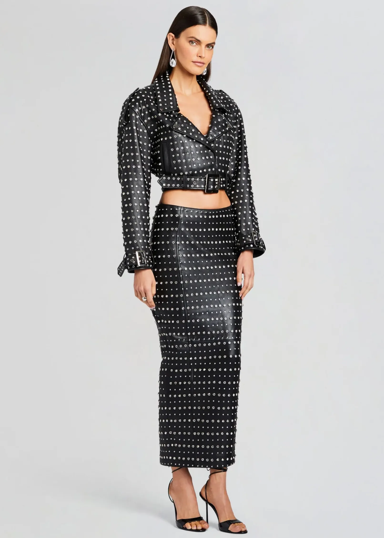 Outlet Mora Embellished Leather Jacket RETROFÊTE
