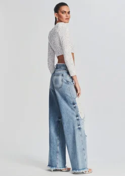 Discount Mountain Wide Leg Jean Denim