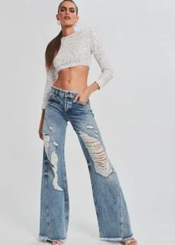 Discount Mountain Wide Leg Jean Denim