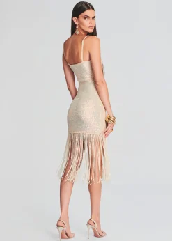 Outlet Nalu Sequin Crochet Dress Midi