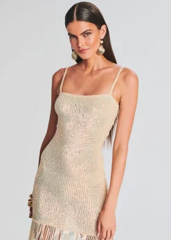 Outlet Nalu Sequin Crochet Dress Midi