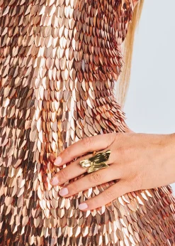 New Nara Feather Sequin Dress RETROFÊTE