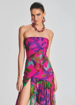 Cheap Nicole Silk Chiffon Dress Gowns