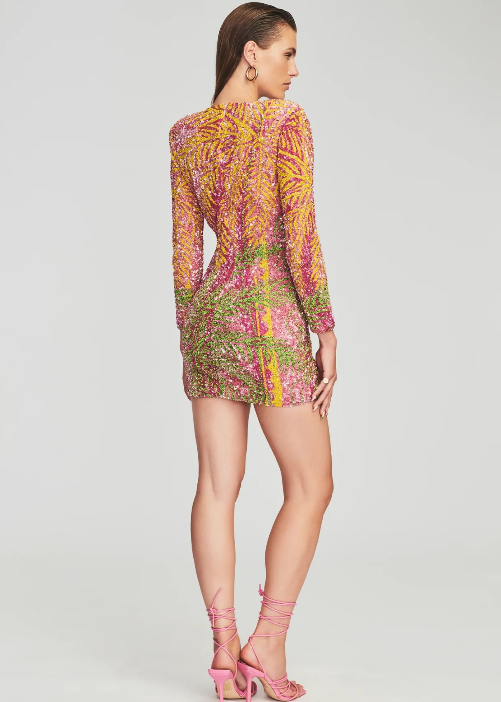 Shop Nikki Sequin Palm Dress Dresses