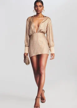 Hot Oliver Embellished Silk Dress Final Sale