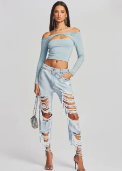 Discount Omar Drop Boyfriend Jean Denim
