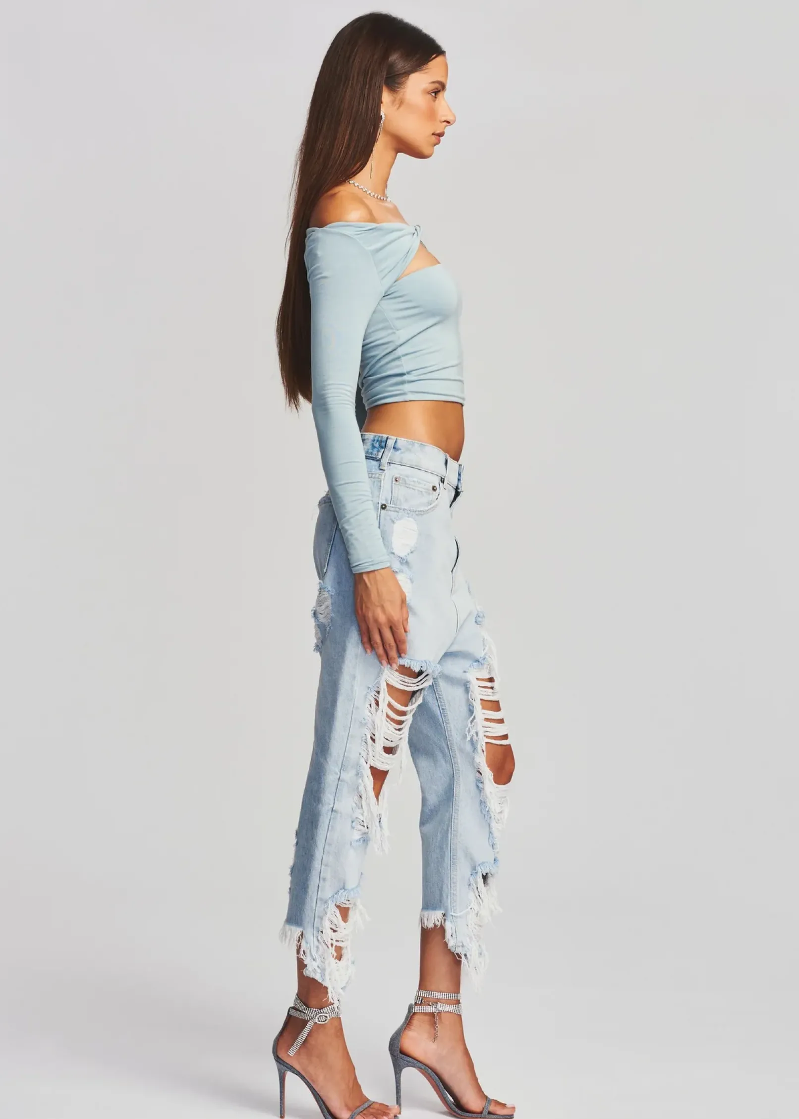 Fashion Omar Drop Boyfriend Jean Bottoms