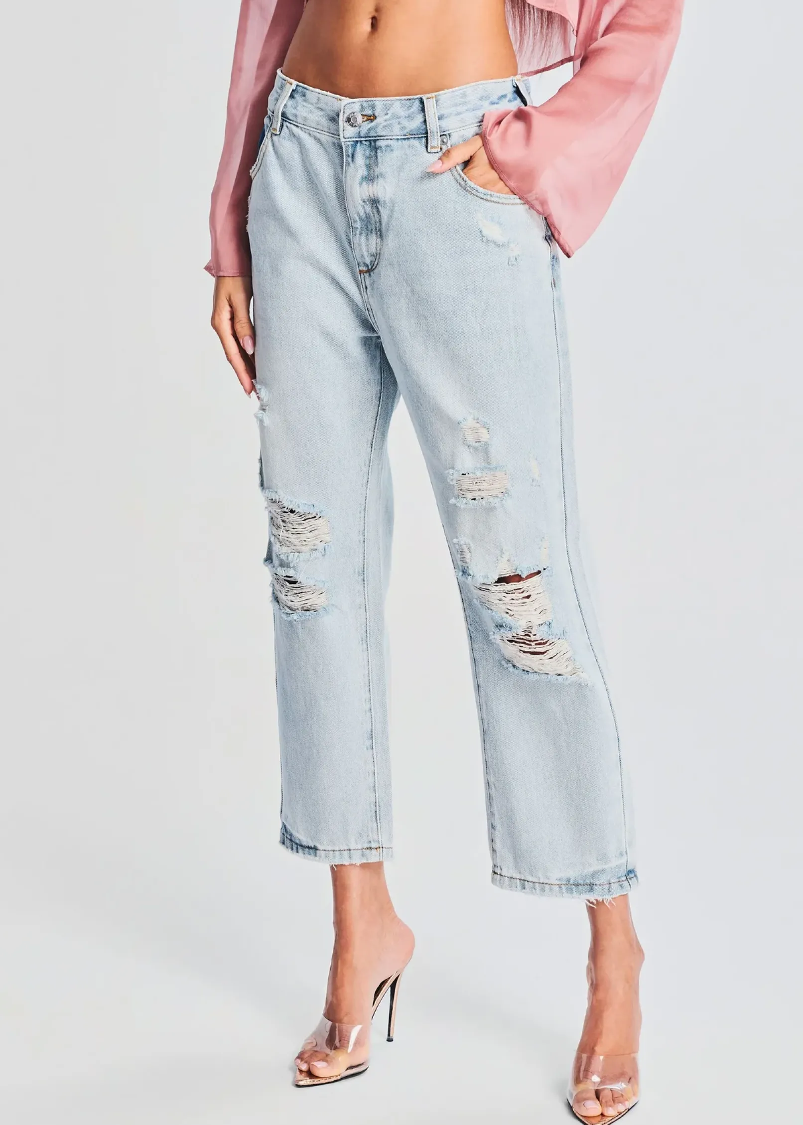 Store Omar Drop Boyfriend Jean Bottoms