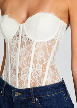 Cheap Otto Lace Bodysuit Resort '24