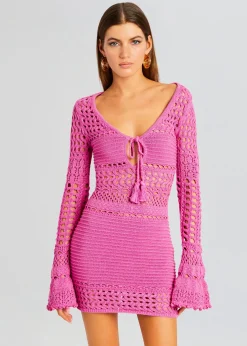Flash Sale Peony Knit Crochet Dress Resort '24