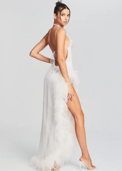 Online Priscilla Feather Dress Gowns