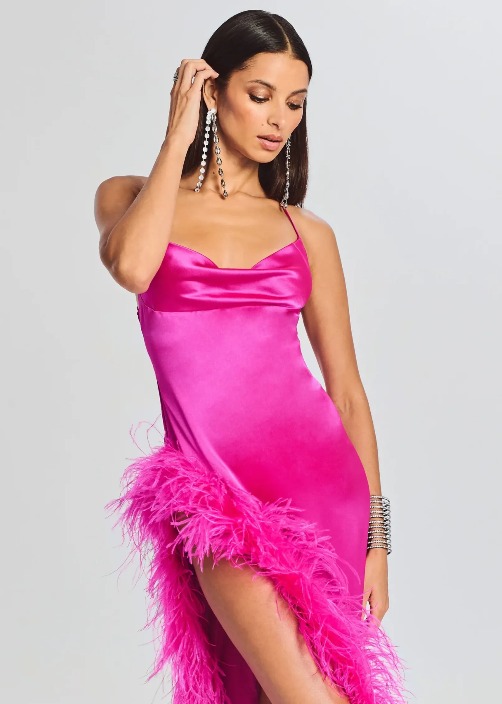 Shop Priscilla Feather Dress Guest Of