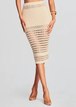 Best Sale Raya Knit Crochet Skirt Men Neutral Moments