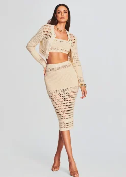 Best Sale Raya Knit Crochet Skirt Men Neutral Moments