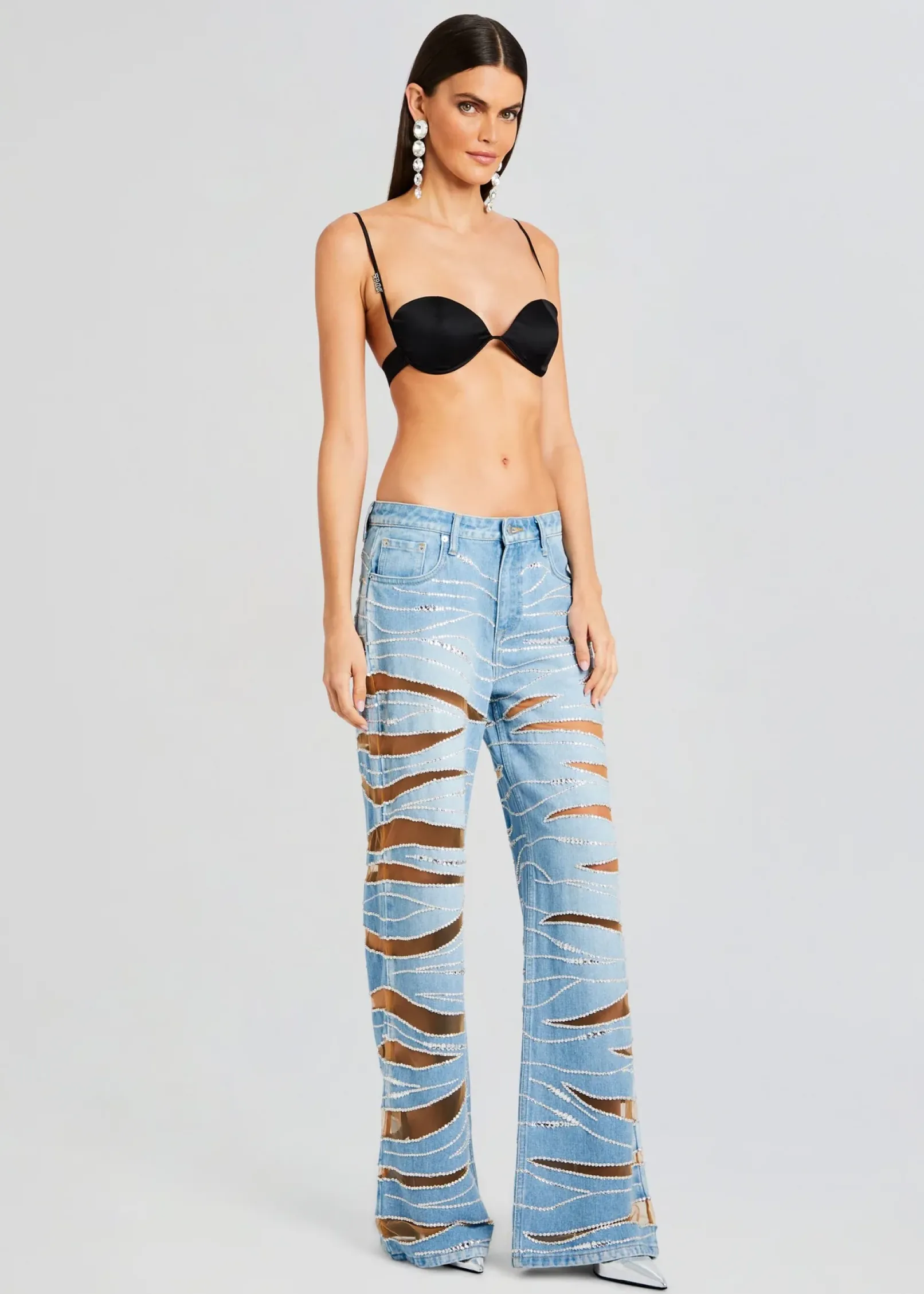 Store Renzo Embellished Denim Jean RETROFÊTE