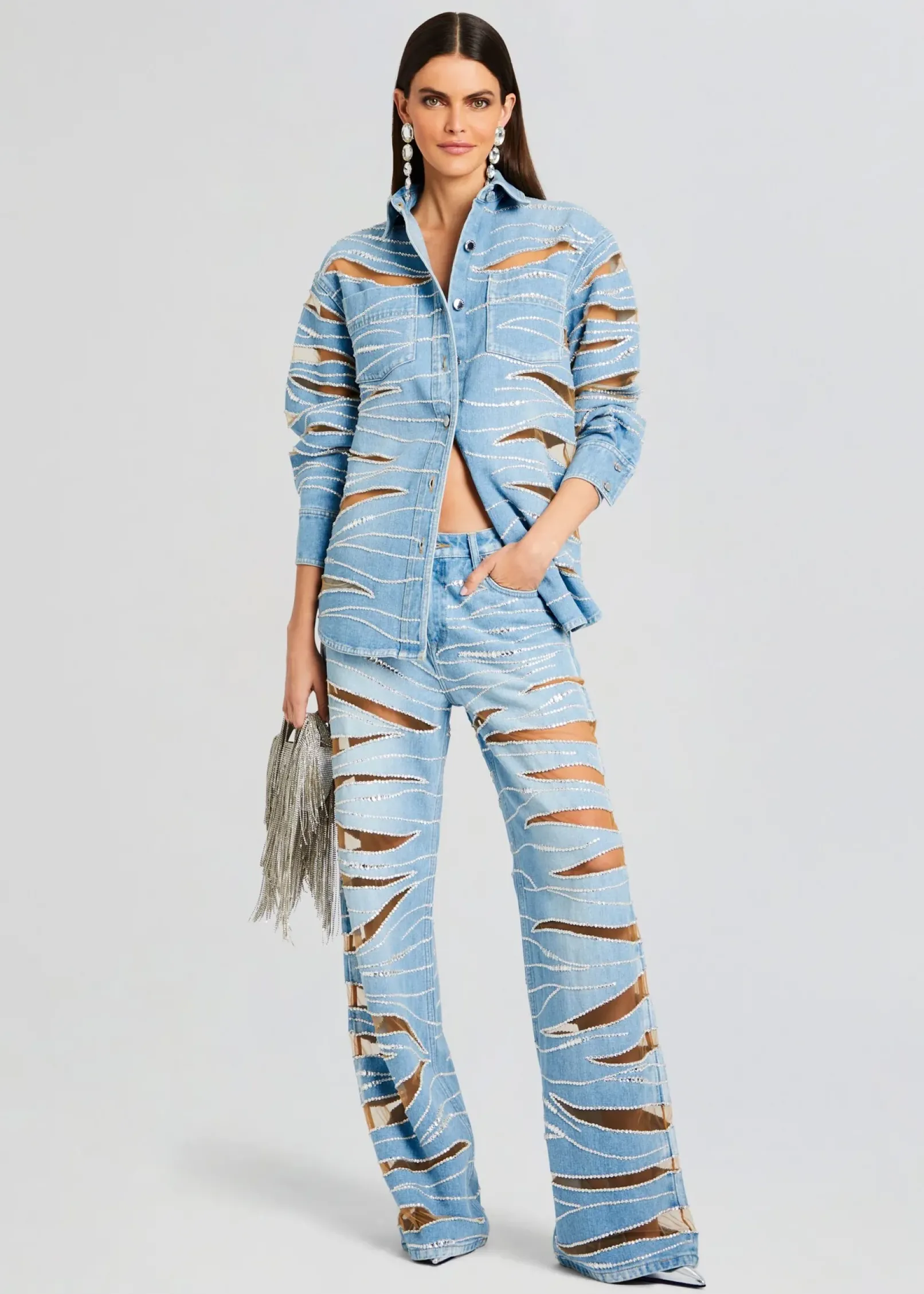 Store Renzo Embellished Denim Jean RETROFÊTE