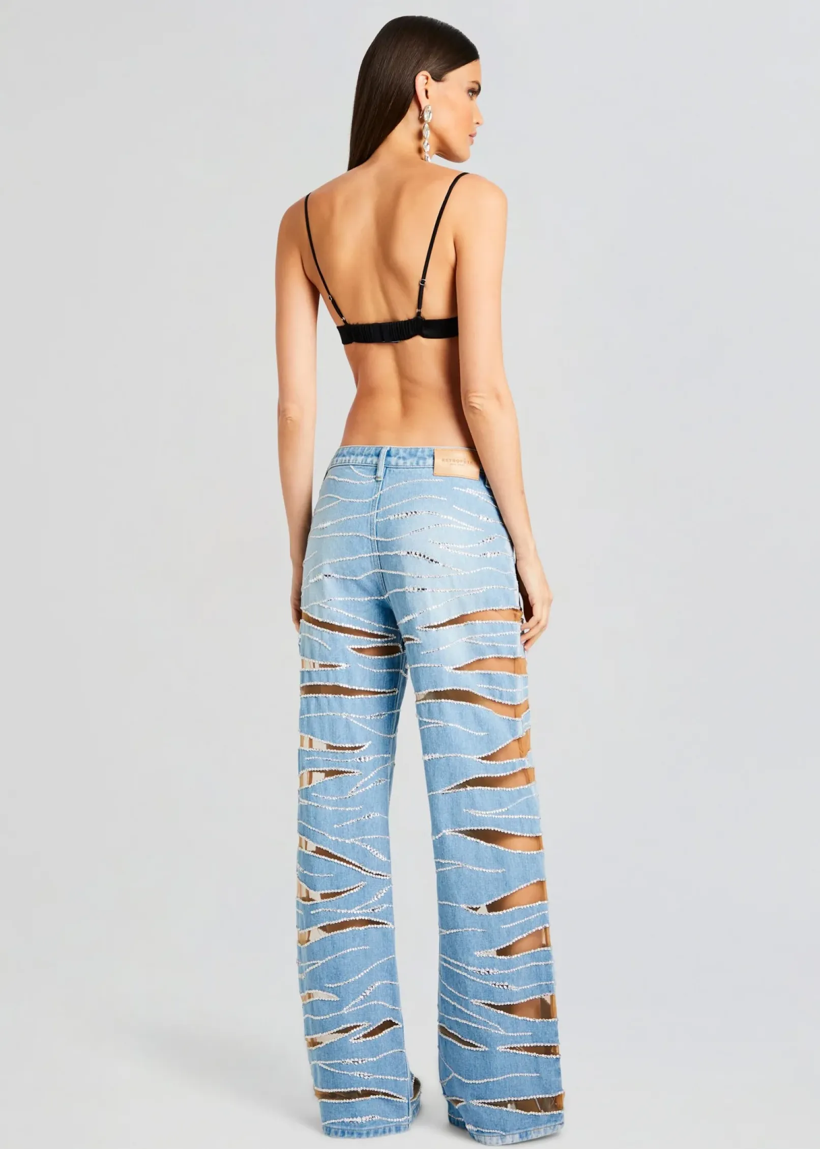 Fashion Renzo Embellished Denim Jean Bottoms