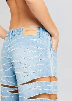 Outlet Renzo Embellished Denim Jean Denim