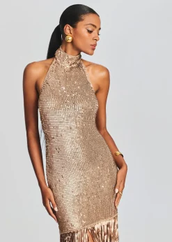 Cheap Renzo Sequin Crochet Dress RETROFÊTE