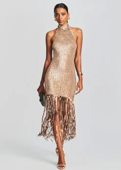 Discount Renzo Sequin Crochet Dress Dresses